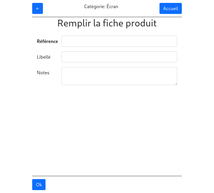 Création de fiches produit